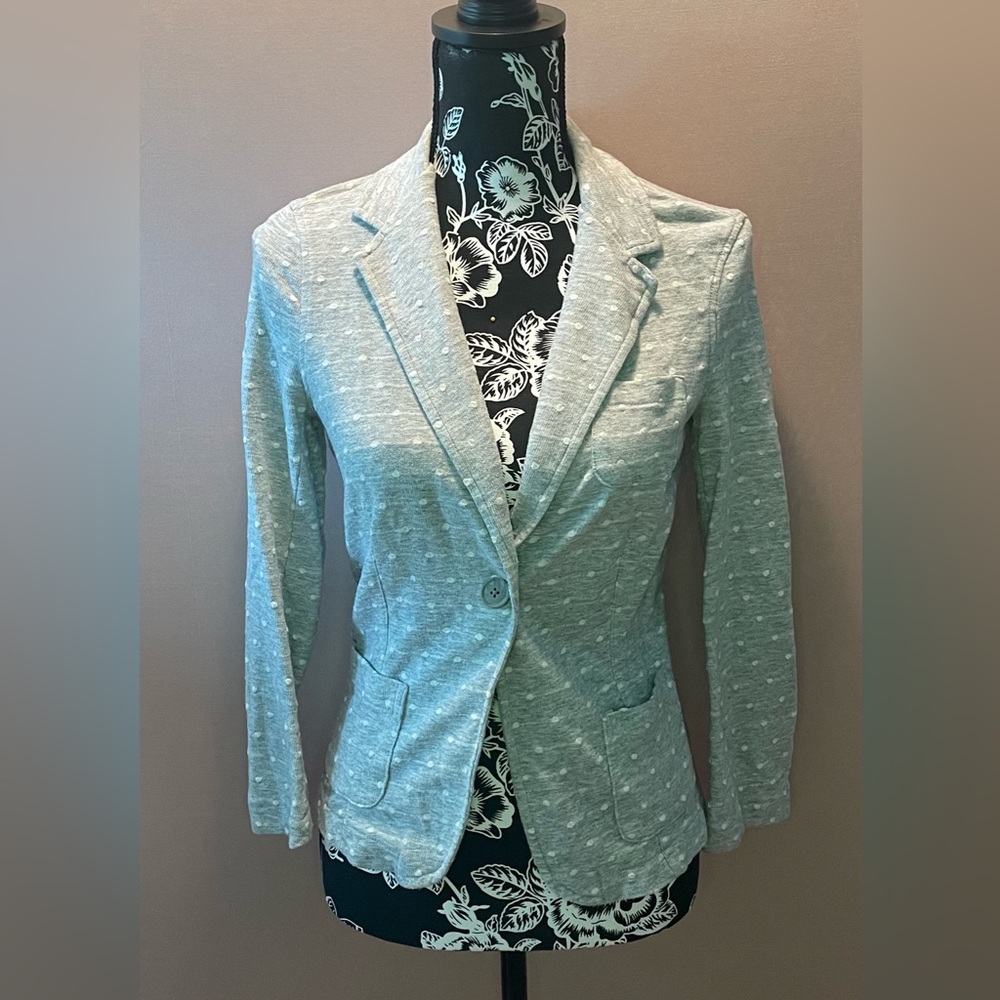SO Grey Blazer with white dots
